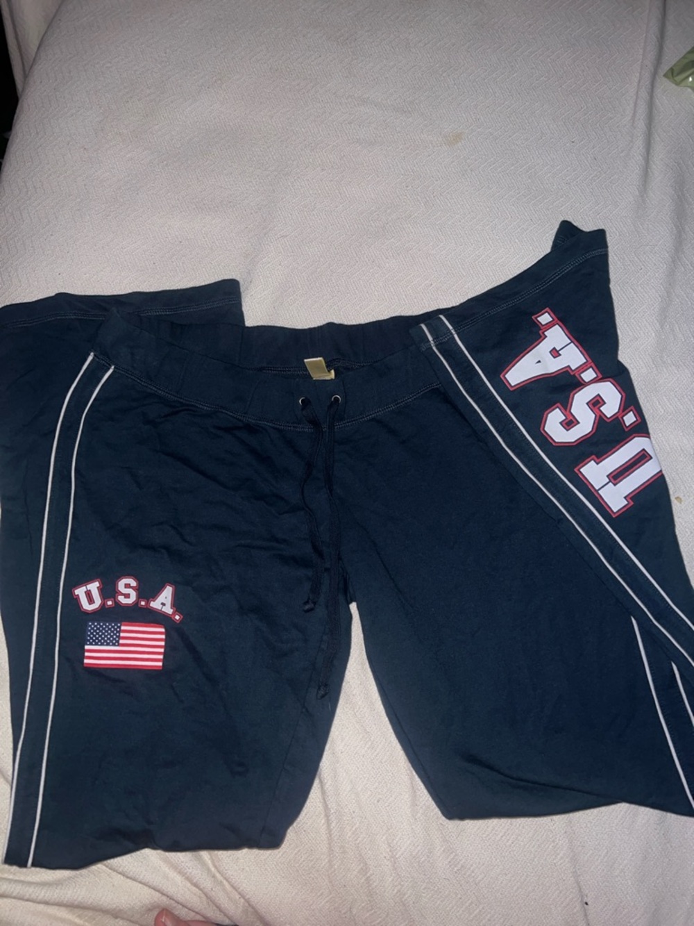 Kavio Navy Casual Drawstring Pants